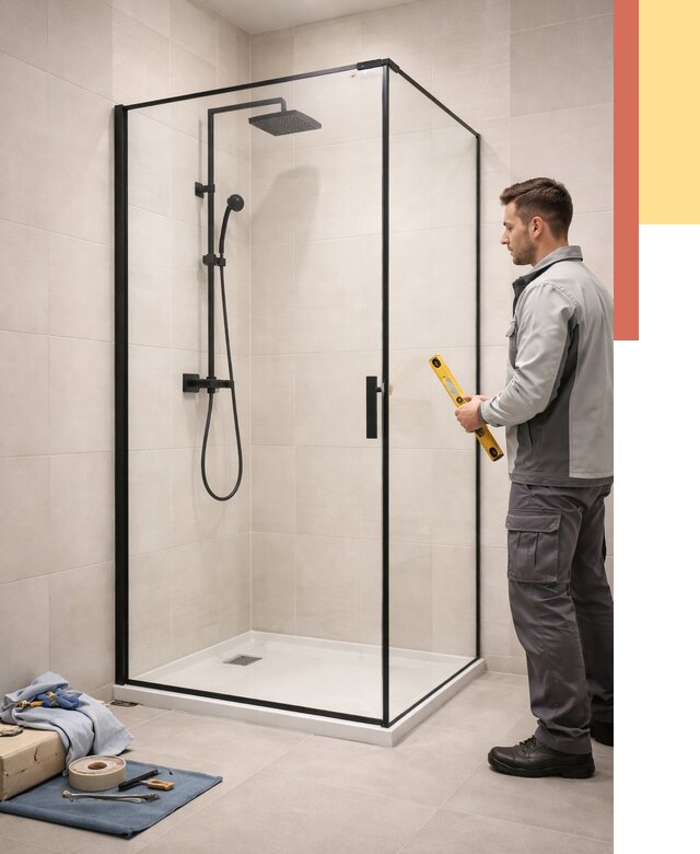 Стеклянные перегородки для душа в Новокуйбышевске от 12803 руб. | Монтаж под ключ — ОТДЕЛОЧНИК-Нвб