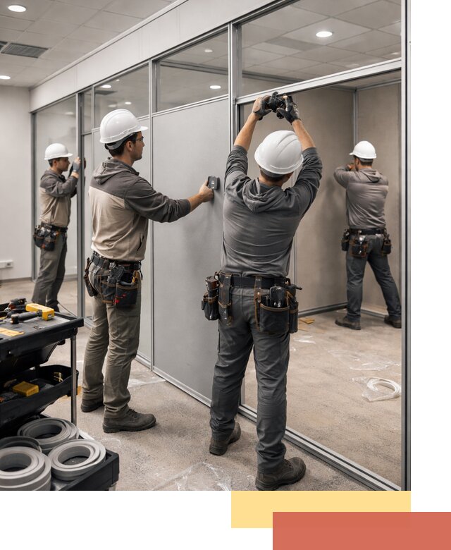 Мобильные офисные перегородки под ключ в Новокуйбышевске