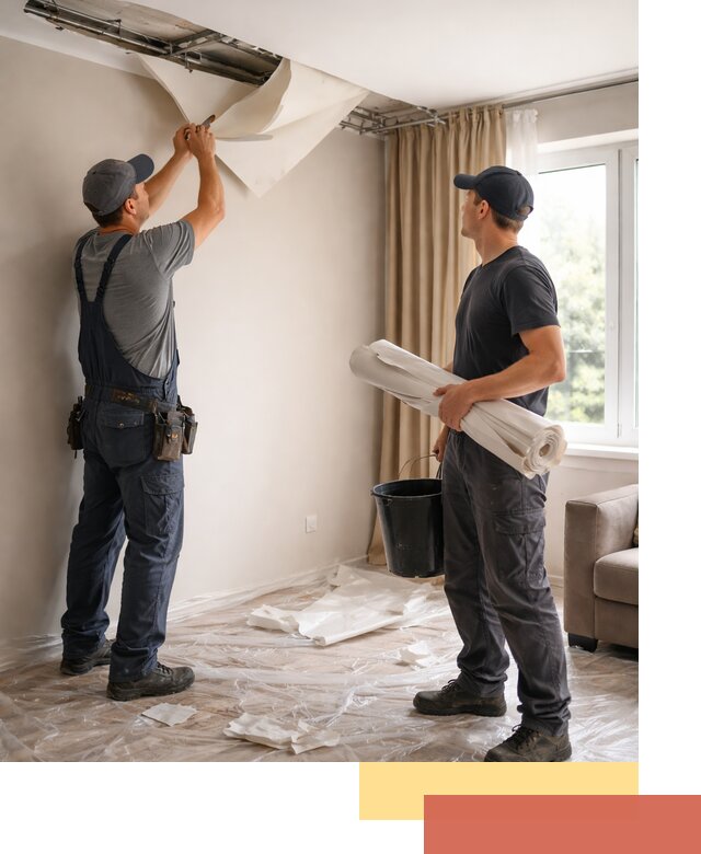 Демонтаж натяжного потолка в Новокуйбышевске быстро и аккуратно