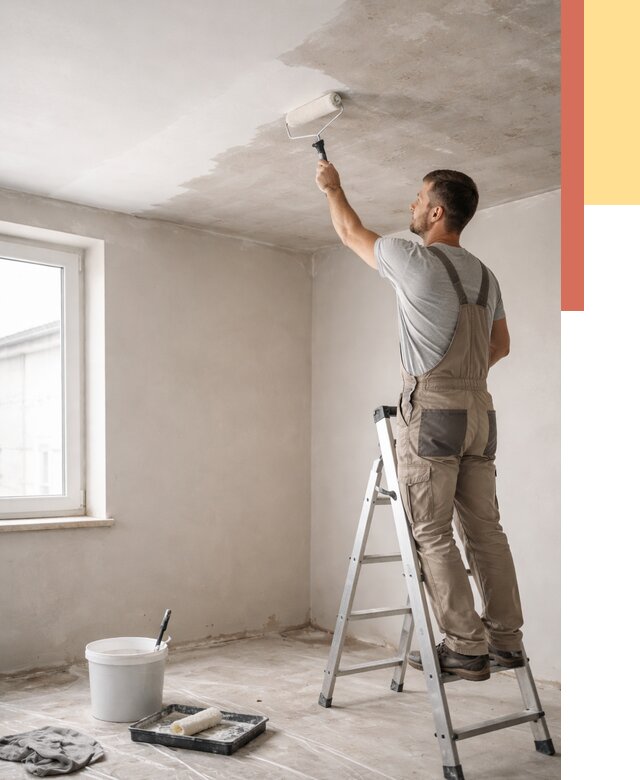 Грунтовка потолка в Новокуйбышевске от 2561 руб. — быстро и недорого | ОТДЕЛОЧНИК-Нвб