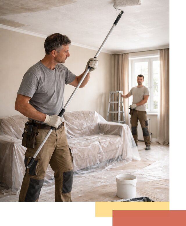 Грунтовка потолка в Новокуйбышевске — подготовка под покраску и отделку