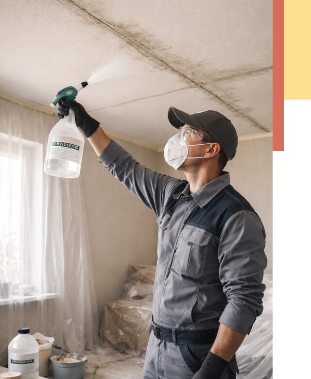 Антисептическая обработка потолка в Новокуйбышевске от 2561 руб. | ОТДЕЛОЧНИК-Нвб