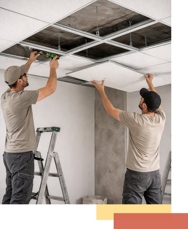 Монтаж потолка Армстронг под ключ в Новокуйбышевске