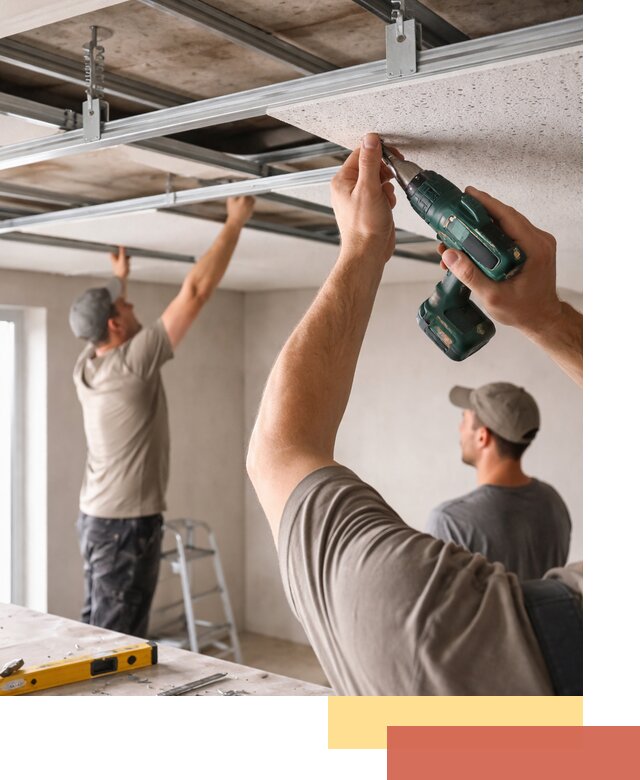 Монтаж акустического потолка в Новокуйбышевске под ключ