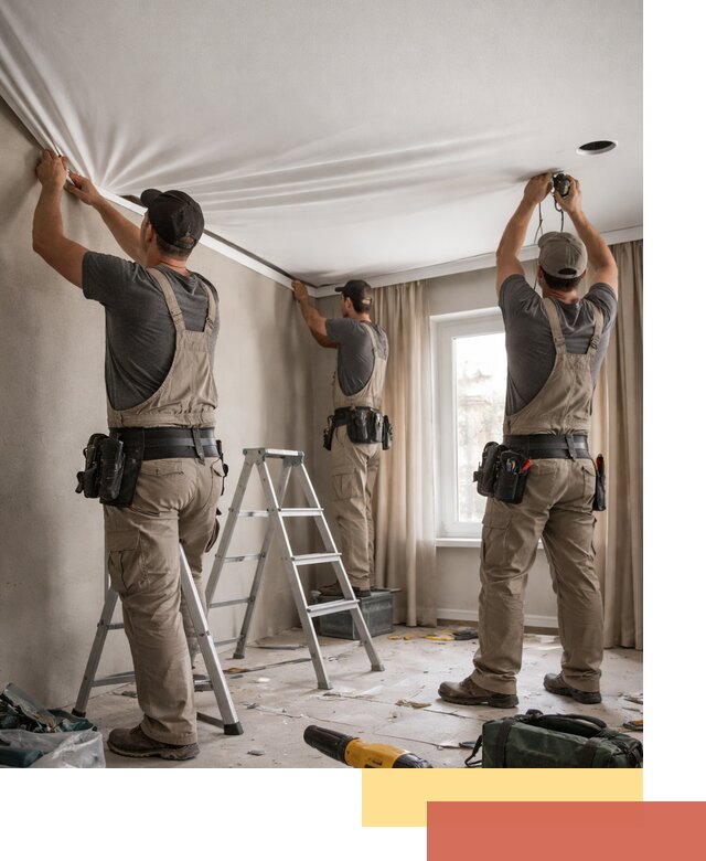 Монтаж матового натяжного потолка в Новокуйбышевске качественно и быстро