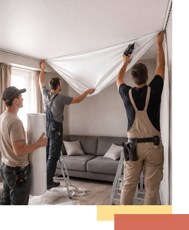 Монтаж сатинового натяжного потолка в Новокуйбышевске качественно и быстро