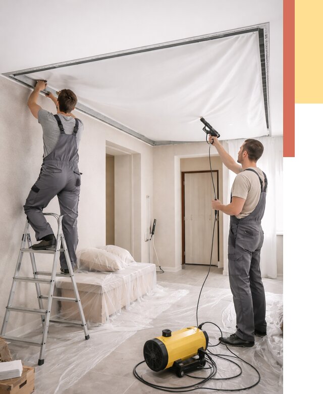 Монтаж натяжного потолка в прихожей в Новокуйбышевске от 2714 руб. под ключ | ОТДЕЛОЧНИК-Нвб