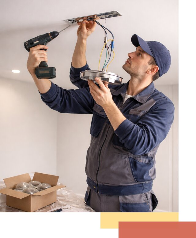 Установка люстры в натяжной потолок в Новокуйбышевске