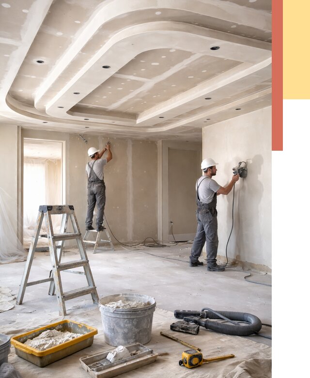 Многоуровневый потолок из гипсокартона в Новокуйбышевске от 768 руб. под ключ | ОТДЕЛОЧНИК-Нвб