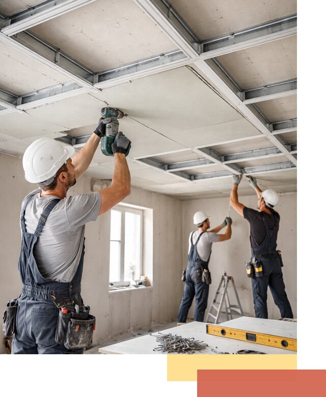 Кессонный потолок из гипсокартона под ключ в Новокуйбышевске