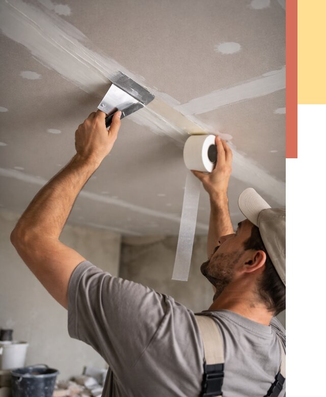 Обработка швов потолка ГКЛ в Новокуйбышевске от 7682 руб. под ключ | ОТДЕЛОЧНИК-Нвб