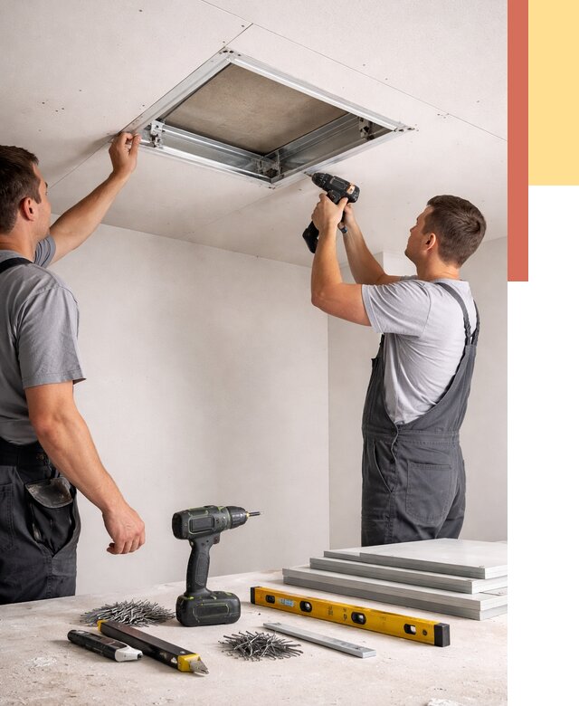 Установка люка в потолок ГКЛ в Новокуйбышевске от 2561 руб. под ключ | ОТДЕЛОЧНИК-Нвб