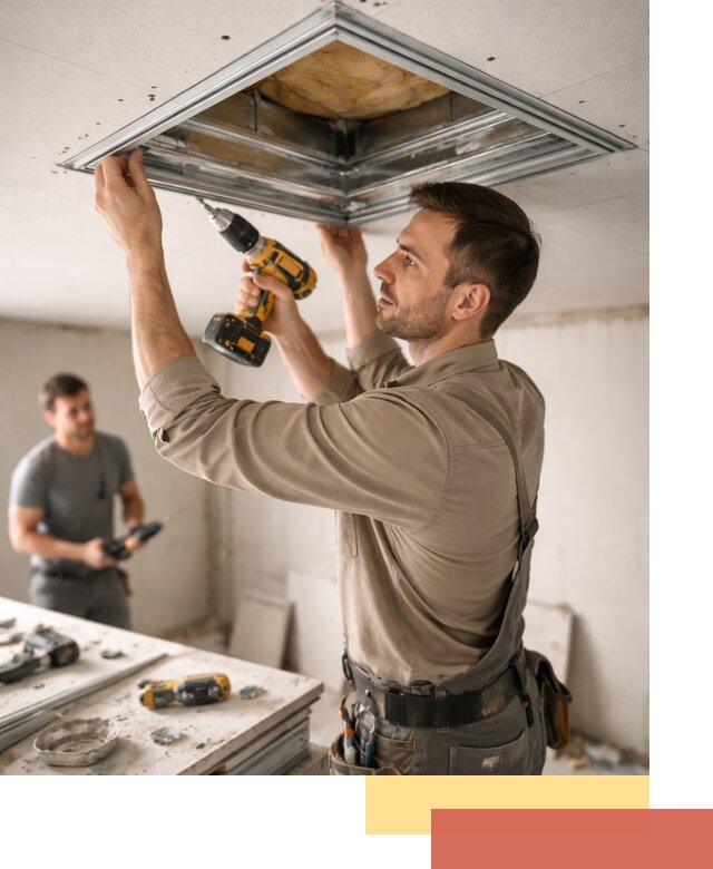 Монтаж люка в потолок из ГКЛ в Новокуйбышевске