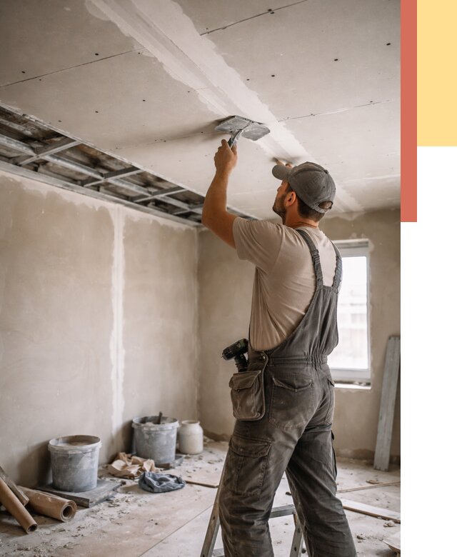 Ремонт потолка из гипсокартона в Новокуйбышевске от 666 руб./м² — быстро и недорого | ОТДЕЛОЧНИК-Нвб