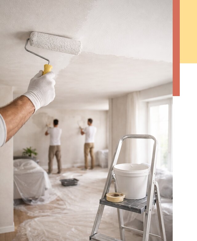 Покраска потолка акриловой краской в Новокуйбышевске от 2561 руб. | ОТДЕЛОЧНИК-Нвб