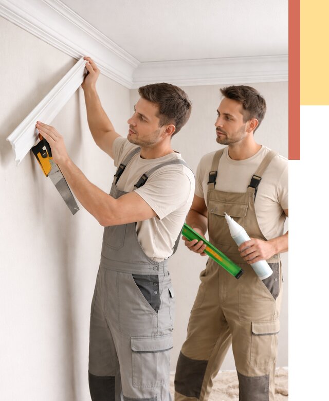 Монтаж потолочного плинтуса в Новокуйбышевске от 2356 руб. — быстро и недорого | ОТДЕЛОЧНИК-Нвб