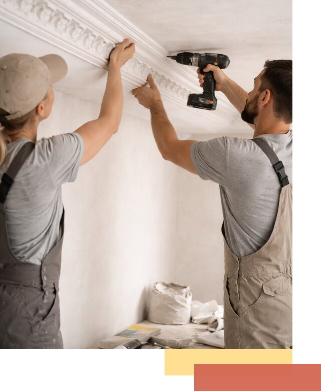 Профессиональный монтаж лепнины на потолок в Новокуйбышевске