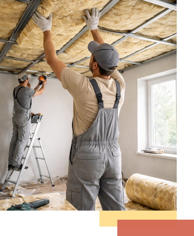 Утепление потолка под ключ в Новокуйбышевске качественно и быстро