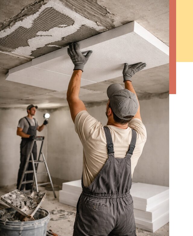 Утепление потолка пенопластом в Новокуйбышевске от 4609 руб/м2 — недорого и быстро | ОТДЕЛОЧНИК-Нвб