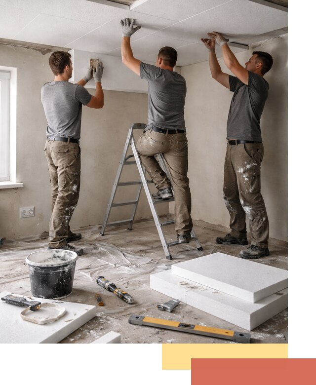 Утепление потолка пенопластом в Новокуйбышевске быстро и качественно