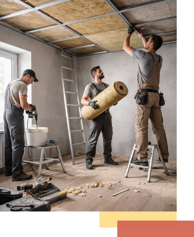 Шумоизоляция потолка в Новокуйбышевске: профессиональный монтаж и отделка